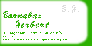 barnabas herbert business card